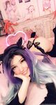 BELLE DELPHINE ONLYFANS LEAKED  PURPLE HAIR KITTEN