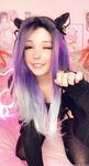 BELLE DELPHINE ONLYFANS LEAKED  PURPLE HAIR KITTEN