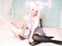 Belle Delphine Purple Skirt Topless Set