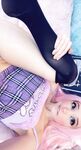 Belle Delphine Purple Skirt Topless Set