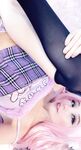 Belle Delphine Purple Skirt Topless Set