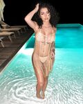 Malu Trevejo Gold Bikini