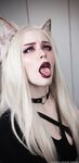 Blonde gothic catgirl photoset