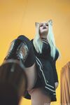 Blonde gothic catgirl photoset