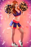 Danielle Beaulieu as Kim Possible cheerleader cosplay