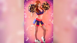 Danielle Beaulieu as Kim Possible cheerleader cosplay
